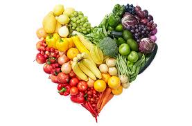 fruit and veggie heart